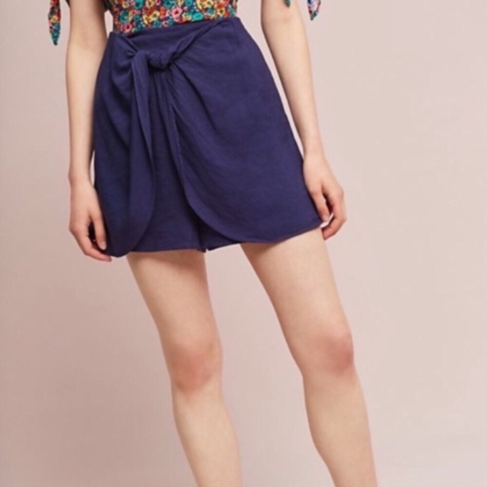 Anthropologie Hei Hei Leia Tie Knot Front Shorts